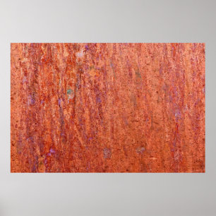 Poster Chapa de metal enferrujada gravada por abstrato de