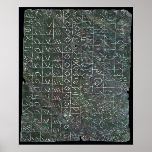 Poster Chapa votiva com uma inscrição venetic