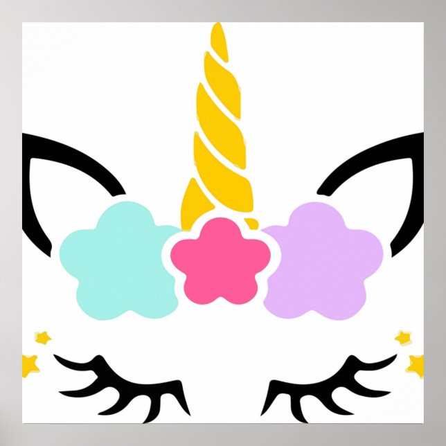 Poster Chapas oculares de Unicórnio (Frente)