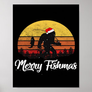 Poster Chapéu de Natal do Papai Noel do Pé Grande Alegre