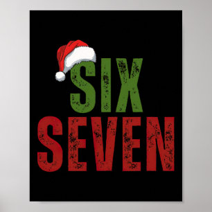 Poster Chapéu de Papai Noel 6 7 Seis Sete Geração Z Alpha