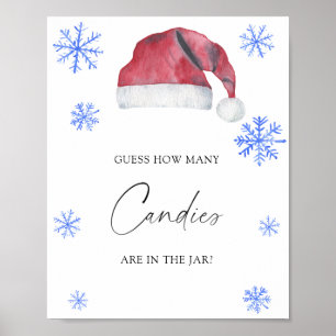 Poster Chapéu de Papai Noel - adivinhe quantos doces