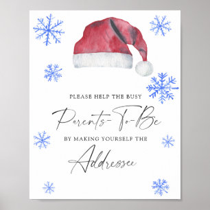 Poster Chapéu de Papai Noel - Ajude os Futuros Pais Ocupa