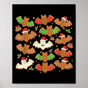 Poster Chapéu de Papai Noel Morcego Soky Natal Biscoito d
