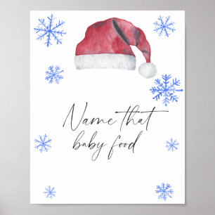 Poster Chapéu de Papai Noel - Nome de bebê que é comida