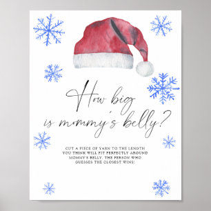 Poster Chapéu de Papai Noel - quão grande é a barriga da