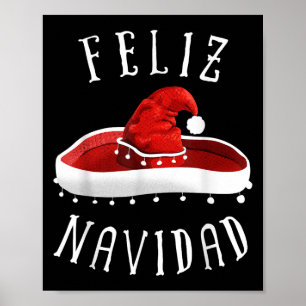 Poster Chapéu de Papai Noel Sombrero Natal México Feliz N