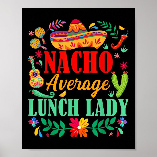 Poster Chapéu de Sombrero de Senhora de Almoço Não Médio  (Frente)