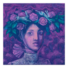 Pôster Chapéu de Verão, Retrato Surreal Fantasia de Verão