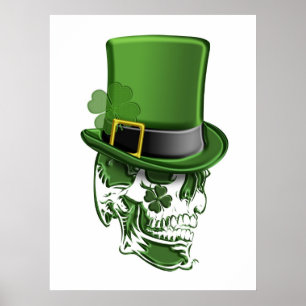 Poster Chapéu do Leprechaun do dia de Patricks do santo 