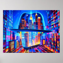 Poster Chapéu Legal da Cidade de Nova York em uma Varanda