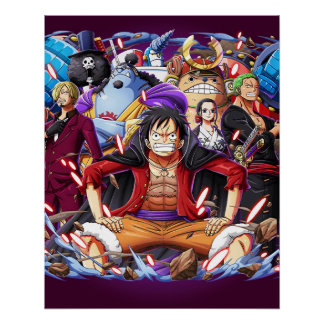 Pôster Chapéus de Palha Wano One Piece
