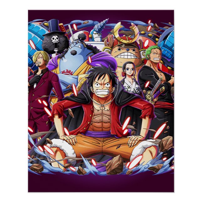 Pôster Chapéus de Palha Wano One Piece (Frente)