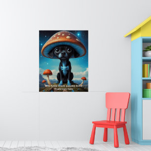 Poster Chapéus e patas de papoila para cogumelo: diversão