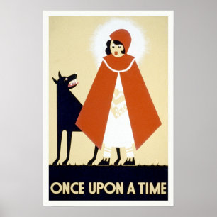 Poster Chapeuzinho Vermelho, 1936. Arte Antiga