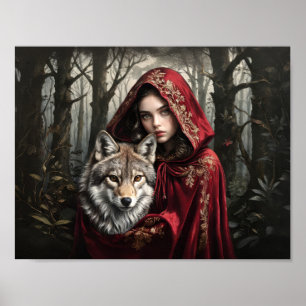 Poster Chapeuzinho Vermelho e a história real com o lobo