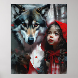 Poster Chapeuzinho Vermelho e Lobo