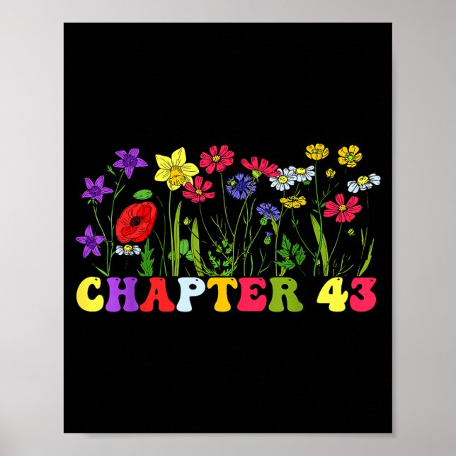 Poster Chapter 43rd Birthday Bookworm 43 Years Old For Bo (Frente)