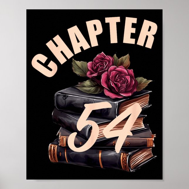 Poster Chapter 54 54th Birthday Women Book Lovers Its My  (Frente)