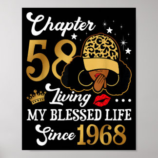 Poster Chapter 58 Living My Blessed Life Since 1968 Afro 