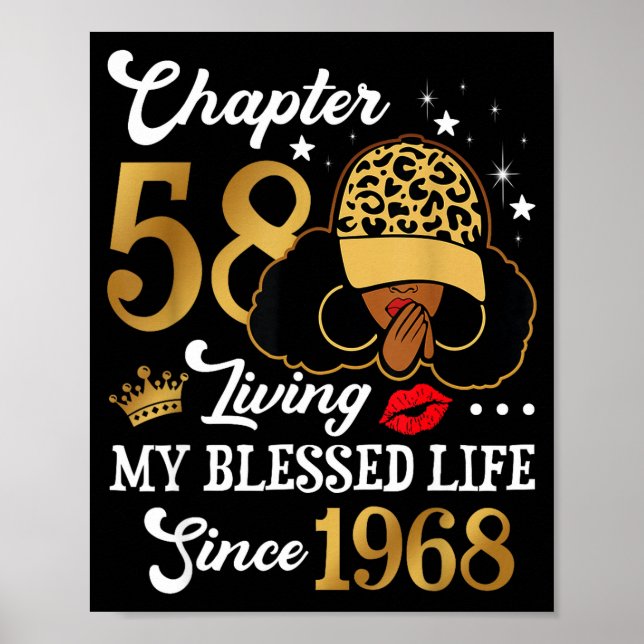 Poster Chapter 58 Living My Blessed Life Since 1968 Afro  (Frente)