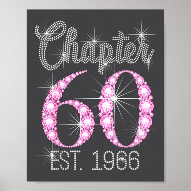 Poster Chapter 60 Est 1966 Happy 60th Birthday Gift  (Frente)