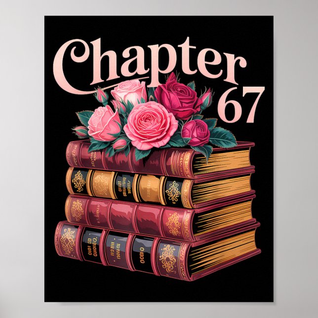 Poster Chapter 67 Floral Book Stack Design  (Frente)