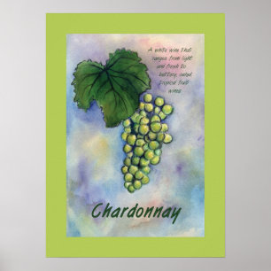 Poster Chardonnay Wine Graphics
