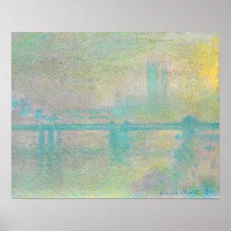 Poster Charing Cross Bridge, Londres (1901)