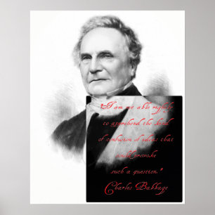 Poster Charles Babbage na confusão da mente