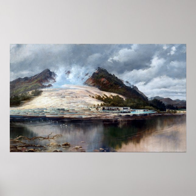Poster Charles Blomfield White Terraces, Rotomahana (Frente)