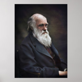 Poster Charles Darwin 1878 Colorizado