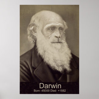 Pôster Charles Darwin O Destaque do Homem Darwin Retrato