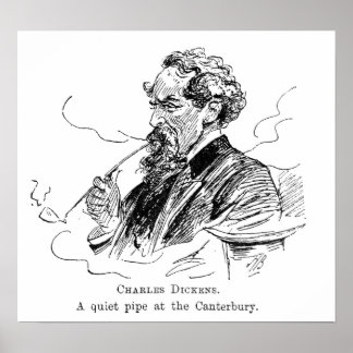 Poster Charles Dickens. Um cano silencioso na Cantebury.