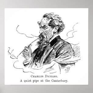 Poster Charles Dickens. Uma tubulação quieta no