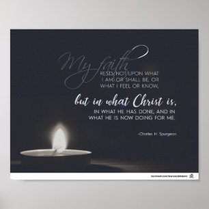 Poster Charles H. Spurgeon - no cristo apenas