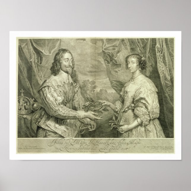 Poster Charles I (1600-49) e Henrietta Maria (1609-69) (Frente)