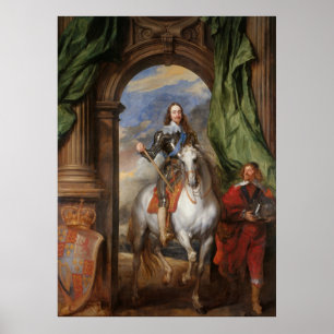 Pôster Charles I com M. de Rua Antoine - Anthony van Dyck