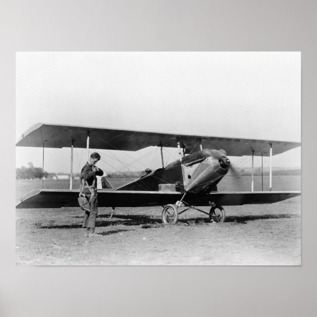 Pôster Charles Lindbergh com o Sargento (Frente)