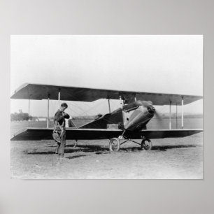 Pôster Charles Lindbergh com sargento