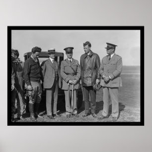 Pôster Charles Lindbergh e Orville Wright 1927