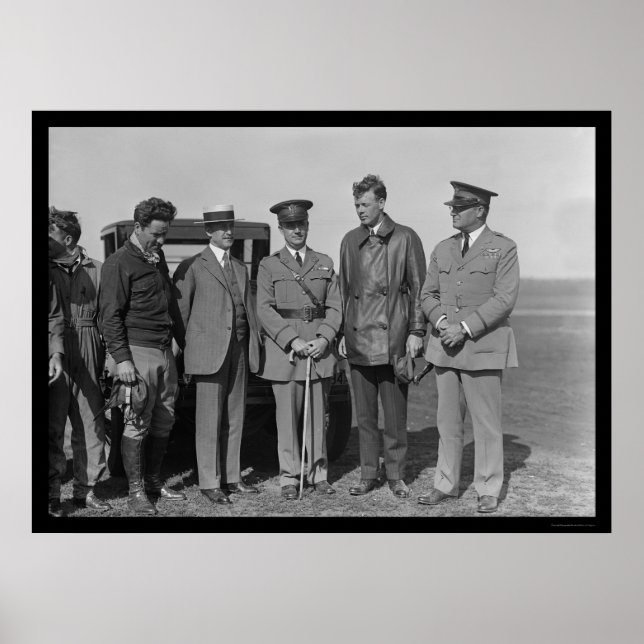 Pôster Charles Lindbergh e Orville Wright 1927 (Frente)