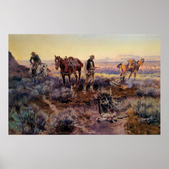 Poster Charles M. Russell's Pagando o Morador (1919) (Frente)