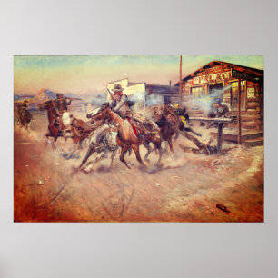 Poster Charles Marion Russell – Fumaça de um .45