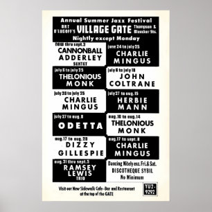 Poster Charles Mingus - Thelonious Monk - John Coltrane