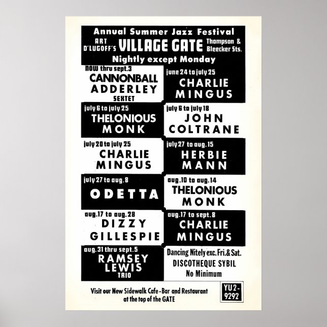 Poster Charles Mingus - Thelonious Monk - John Coltrane (Frente)