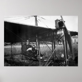 Poster Charles Murphy no Monoavião da Polícia - 1914