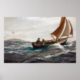 Pôster Charles Napier Hemy com vento e maré
