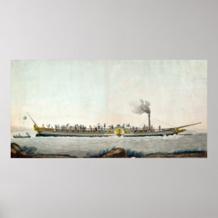 Pôster Charles-Philippe, o primeiro barco a vapor