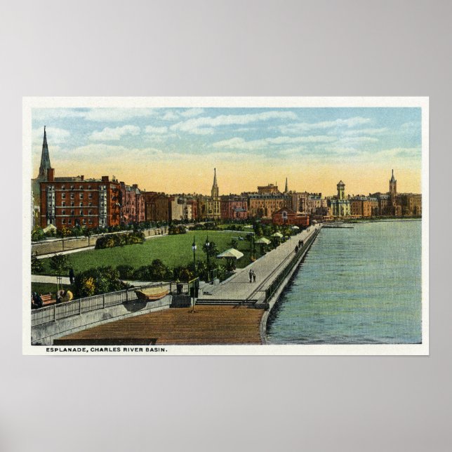 Poster Charles River Basin e Esplanade View (Frente)
